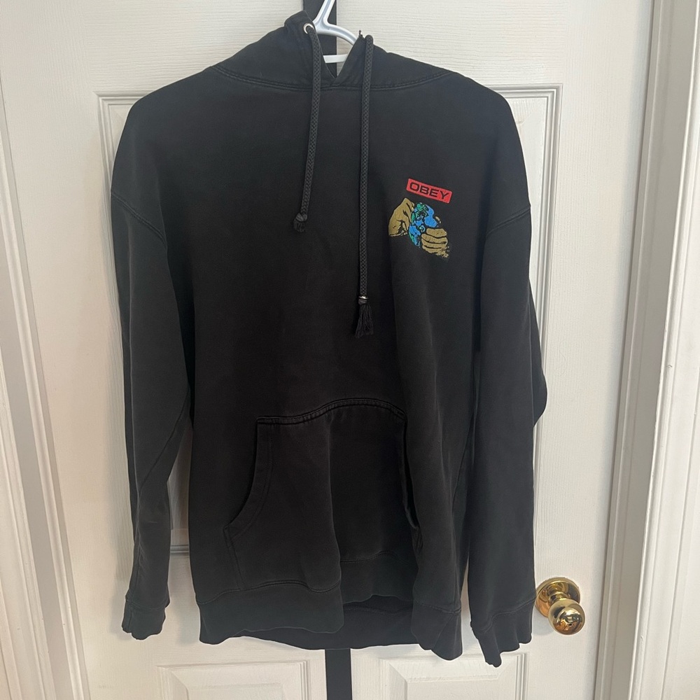 Obey Black Hoodie with Graphic